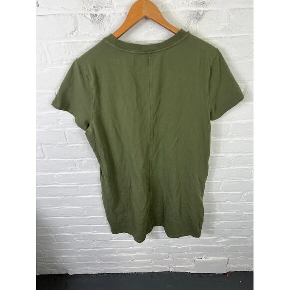 Banana Republic Women's Pocket Crewneck T-Shirt Dress Short Sleeve Olive Size L - Picture 3 of 6